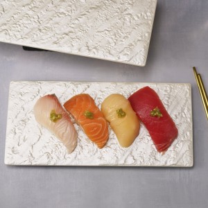 Sushi Rectangular Plate Pearl White