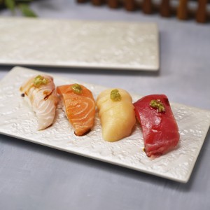 Sushi Rectangular Plate Pearl White